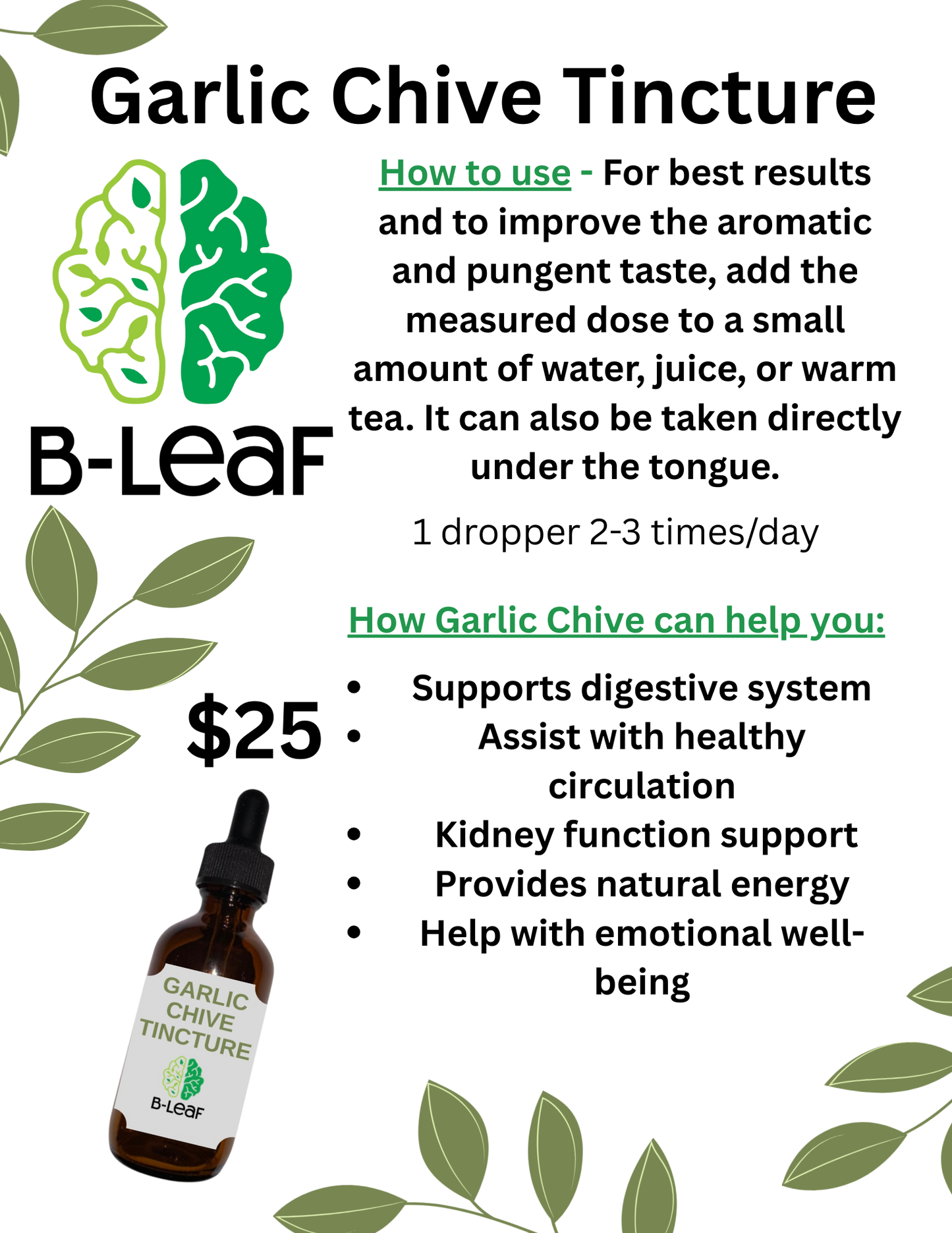 Garlic Chive Tincture